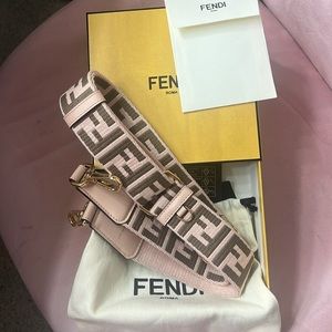 Fendi blush and brown purse strap